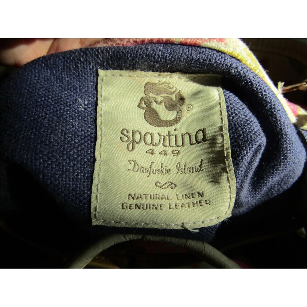 Spartina 449 Daufuskie Floral Bucket Bag Linen Leather Shoulder Purse - Picture 12 of 12